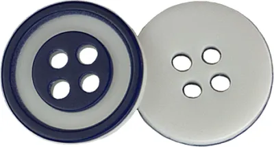 Zdjęcie produktu dla Guzik - średnica 12,5 mm - biały, niebieski