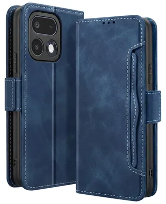 Imagen del producto de Funda tipo billetera con soporte y compartimento extraíble para tarjetas, para Realme 16 Pro, color azul noche