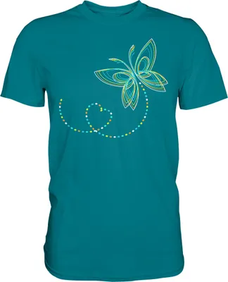 Produktbild von Frauen Bunter Schmetterling T-Shirt – Diva Blue / XXL