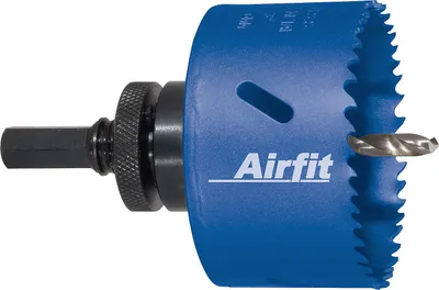 Image de airfit coupeur de cercle 76mm, HSS bimétal avec fixation, pour plastique et métal