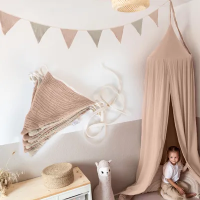Produktbild von Sternenkette für Kinderzimmer - handgenähte Stoff-Girlande