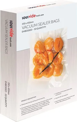 Produktbild von SousVideTools EMB350/450 Vakuumbeutel, 50 Stück, 35 x 45 cm, gaufrierte, lebensm