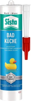 Zdjęcie produktu dla Sista 302082, 280 ml, Uszczelniacz silikonowy, Nadaje się do użytku w pomieszczeniach, Biały, 1 szt.
