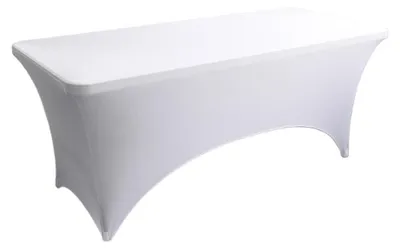 Elastische Tischdecke, weiß, 183x75x75 cm, Polyester