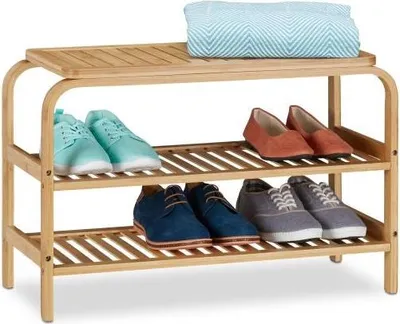 Zdjęcie produktu dla Ławka na buty z bambusa