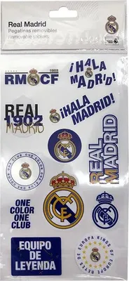 Obrázok produktu pre Real Madrid Odnímateľné nálepky Priehľadné  Deti Priehľadné Jedna veľkosť