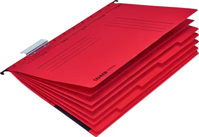 Image de Falken 15046523 Personalhefter - DIN A4, Karton, 5fach-Register, rot