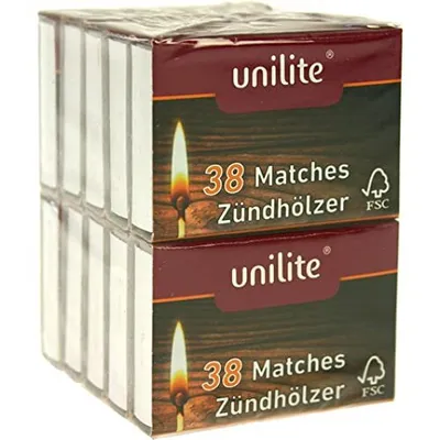 Produktbild von UNILITE Streichhölzer 10er Verpackung je ca. 38 Stück