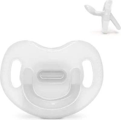 Image de Sucettes en silicone souple pour bébés de 6 à 18 mois - De forme anatomique, idéales pour dormir