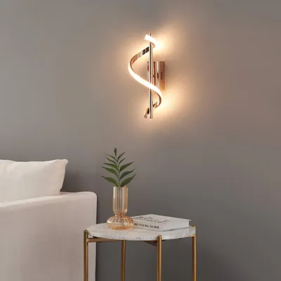 Produktbild von KOSILUM - Wandleuchte, Aluminium, Eisen und PC - Roségold - Simaria