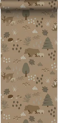 Obrázek produktu pro ESTAhome tapeta les s lesními zvířaty béžovo-hnědá - 139410 - 50 x 900 cm