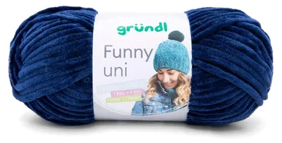 Produktbild von Gründl Chenillegarn Funny uni,100g/120m,Babywolle,100% Polyester,Häkel-und Strickgarn 25 navy