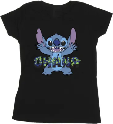 Produktbild von Disney - "Ohana" T-Shirt für Damen BI25841 (S) (Schwarz)