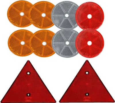 Produktbild von 1 Set - Rückstrahler - Reflektor - schrauben - SET - E-Prüfzeichen 10 Teile