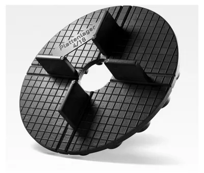 Produktbild von 100 Stück Plattenlager - Flexibles Terrassenlager mit 4mm Fugenkreuz für Terrassenplatten aus Beton, Pflaster und Stein – 1cm Auflagenhöhe – Germany