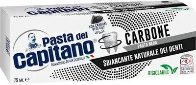 Produktbild von Pasta del Capitano Bio Aktivkohle Zahncreme Natürliches Zahnaufhellen 75ml