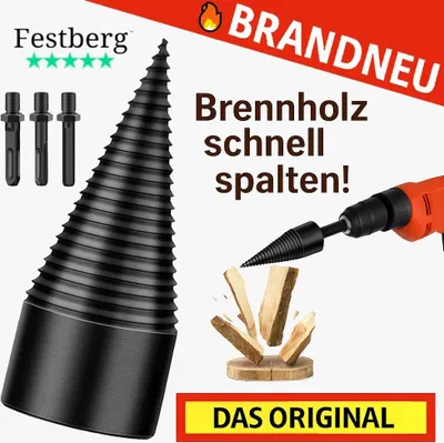 Forhandy Holzspalter Schraube Kegel Set 42mm + 32mm Produktbild-Vorschau 11