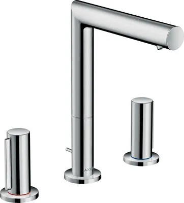 Produktbild von Hansgohe AXOR Uno 3-Loch Waschtischarmatur 200 mit Zerogriff und Zugstangen-Ablaufgarnitur, Ausladung 183mm, 45133800