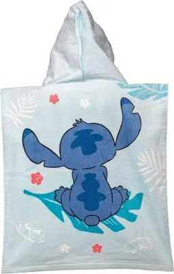 Immagine prodotto di Poncho da spiaggia in cotone per bambini Lilo & Stitch 50x115 cm