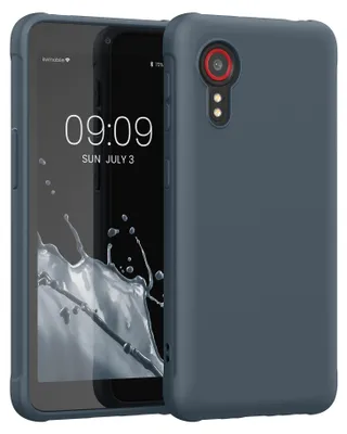 Produktbild von kwmobile Handyhülle für Samsung Galaxy Xcover 5 Hülle - TPU Case - Kabelloses Laden - Schutzhülle Cover in Dunkler Schiefer