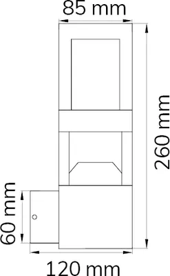 Produktbild von WOFI Outdoor Line Sierra 1 Flg Wandleuchte
