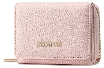 Produktbild von Frentree Geldbörse Damen Portemonnaie mit Reißverschluss, 8 Kartenfächer, Scheinfach, Kompakte Brieftasche mit Dokumentenfach – elegant & alltagstauglich