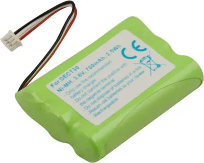 Obrázek produktu pro Avizar, Akku für AGFEO DECT 30 Schnurlostelefon, NiMH 3,6 V 700 mAh, Grün