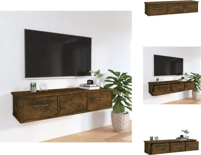 Zdjęcie produktu dla vidaXL Szafka ścienna dąb wędzony 88x26x18,5 cm materiał drewnopochodny - Półki ścienne