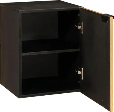 Obrázek produktu pro vidaXL Koupelnová skříňka s policí černá a zlatá 38 x 33 x 48 cm