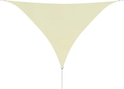 Immagine prodotto di The Living Store Tenda da sole in tessuto Oxford triangolare 5x5x5 m Crema