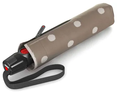 Produktbild von Knirps T.200 M Duomatic - Taschenschirm Regenschirm (dot art taupe)