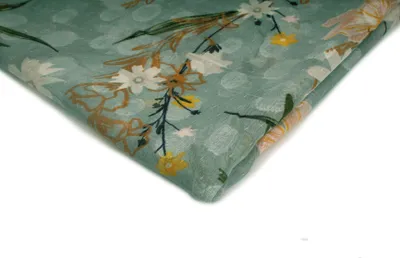 Produktbild von Bedruckter Chiffon, Muster 10, Silberne Wolke 50 x 150 cm
