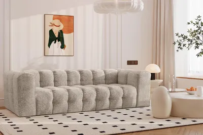 Produktbild von Kaiser Möbel Sofa 4-Sitzer, Komfort Couch BALOO, stoff Schenille & Bouclé, Beige
