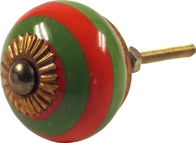 Produktbild von Keramik Möbelknopf, Möbelknauf Möbelgriff, Schranktürknöpfe, Möbelknöpfe, Schubladengriff - Modell 35, Rot, 4*4*3 cm, Möbelknöpfe
