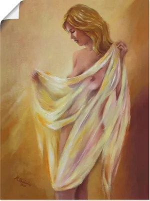 Produktbild von ARTland Poster Akt mit Tuch Größe: 45x60 cm
