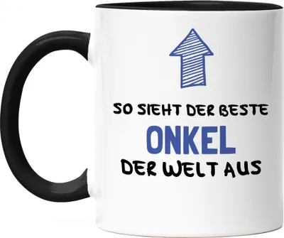 Produktbild von So Sieht Der Beste Onkel Der Welt Aus Tasse Schwarz Bester Onkel Geschenkidee Nichte Neffe