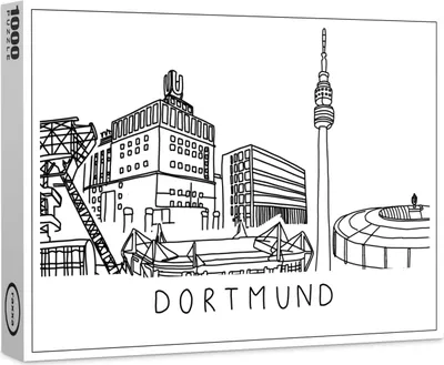 Produktbild von raxxa Premium-Puzzle "Skyline Dortmund", 1000 Teile