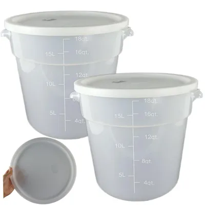 Produktbild von 2 runde Aufbewahrungsbehälter für Lebensmittel – 6 Liter, mit Deckel