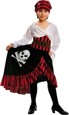 Produktbild von Mom Piratenmädchen-kostüm Mit Bandana Rot 5-6 Years Rot 5-6 Years