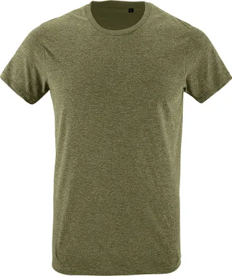 Image de SOLS T-shirt Regent Slim Fit pour homme, manches courtes PC506 (S) (Kaki chiné)