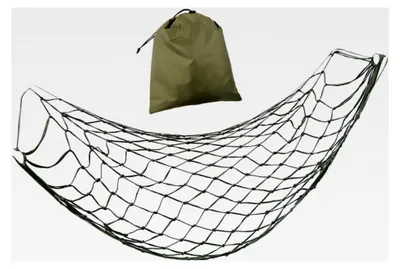 Produktbild von Nylon-Netzhängematte für Outdoor-Aktivitäten, tragbar und leicht, in Armeegrün, schnell trocknend