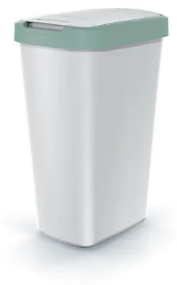 Immagine prodotto di KEDEN COMPACTA Q Portarifiuti da 45 litri NSAB45-5575C_427C - Grigio cenere con cornice verde chiaro