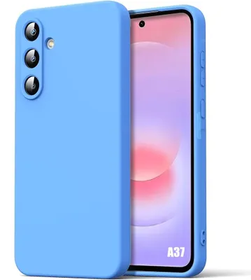 Image de Coque pour Samsung Galaxy A37 5G, Protection Silicone Souple Doux Slim Anti-Rayures Bleu
