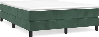 Produktbild von vidaXL Boxspringbett mit Matratze Dunkelgrün 140x190 cm Samt