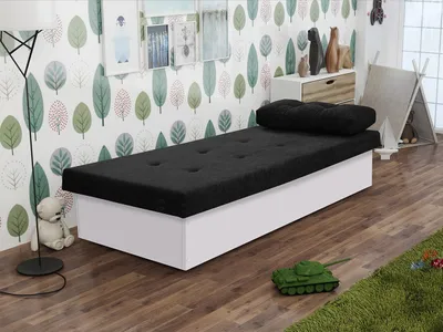 Obrázok produktu pre Detská váľanda s úložným priestorom 80x190 SENOMA 1 - biela / čierna