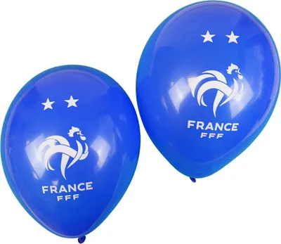 Immagine prodotto di 11 palloncini in lattice FFF Francia blu - taglia unica