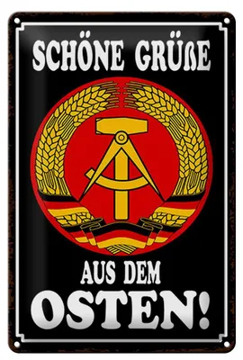 Produktbild von Blechschild Spruch 20x30cm schöne Grüße aus dem Osten
