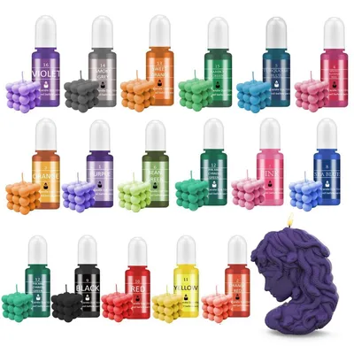 Produktbild von Kerzenwachs Farbe Flüssig Hochkonzentrat 16 Farben je 10 ml
