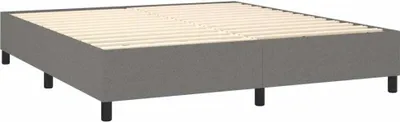 Image de The Living Store Sommier tapissier gris foncé 180x200 cm tissu