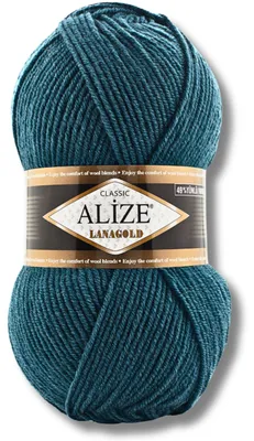 Productafbeelding van Alize 1x 100g Lanagold garen, effen kleur, geschikt voor haken en breien (294)